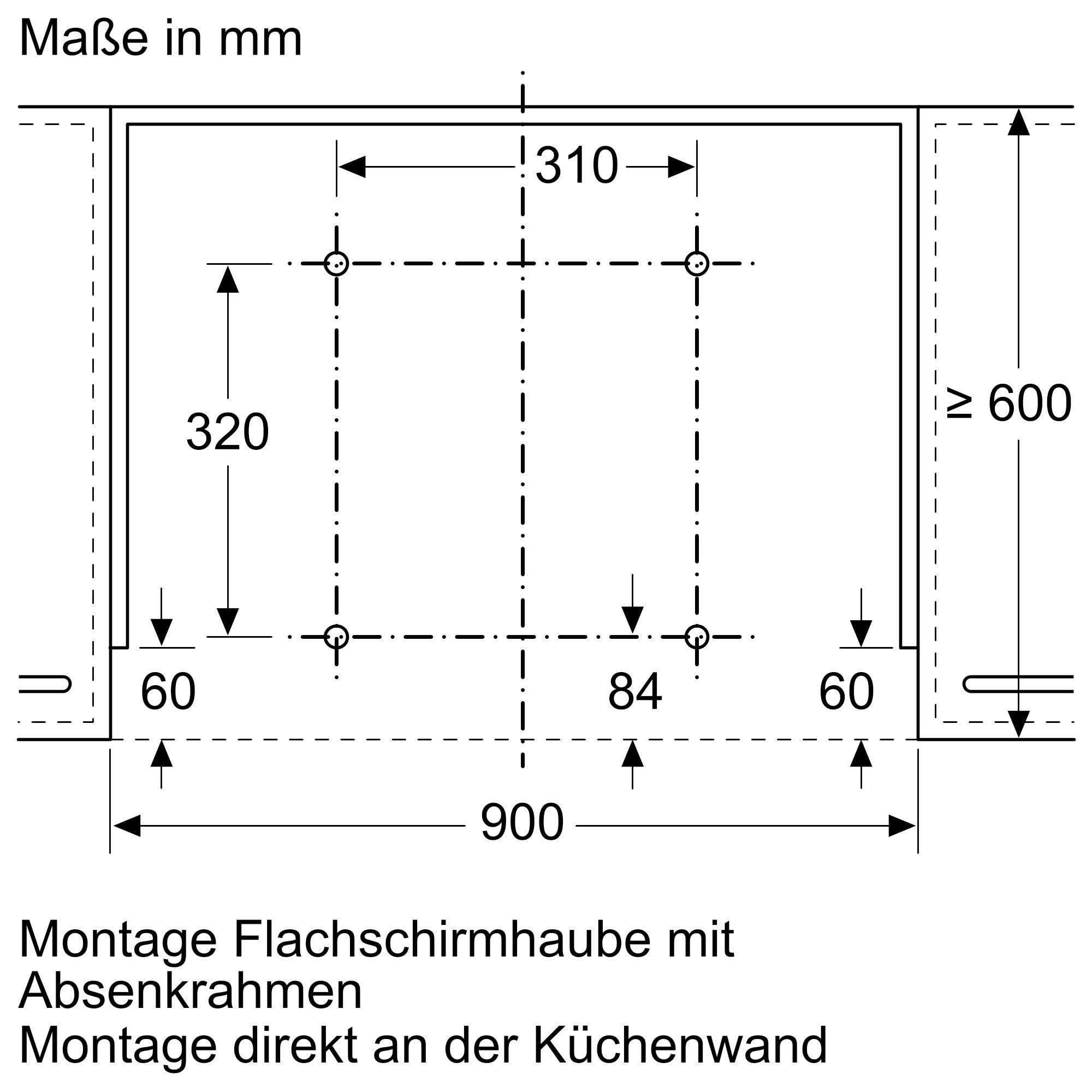 NEFF Z54TL90X1, Zubehör für Dunstabzüge, Absenkrahmen, 83 cm, kombinierbar mit Flachschirmhauben, Made in Germany