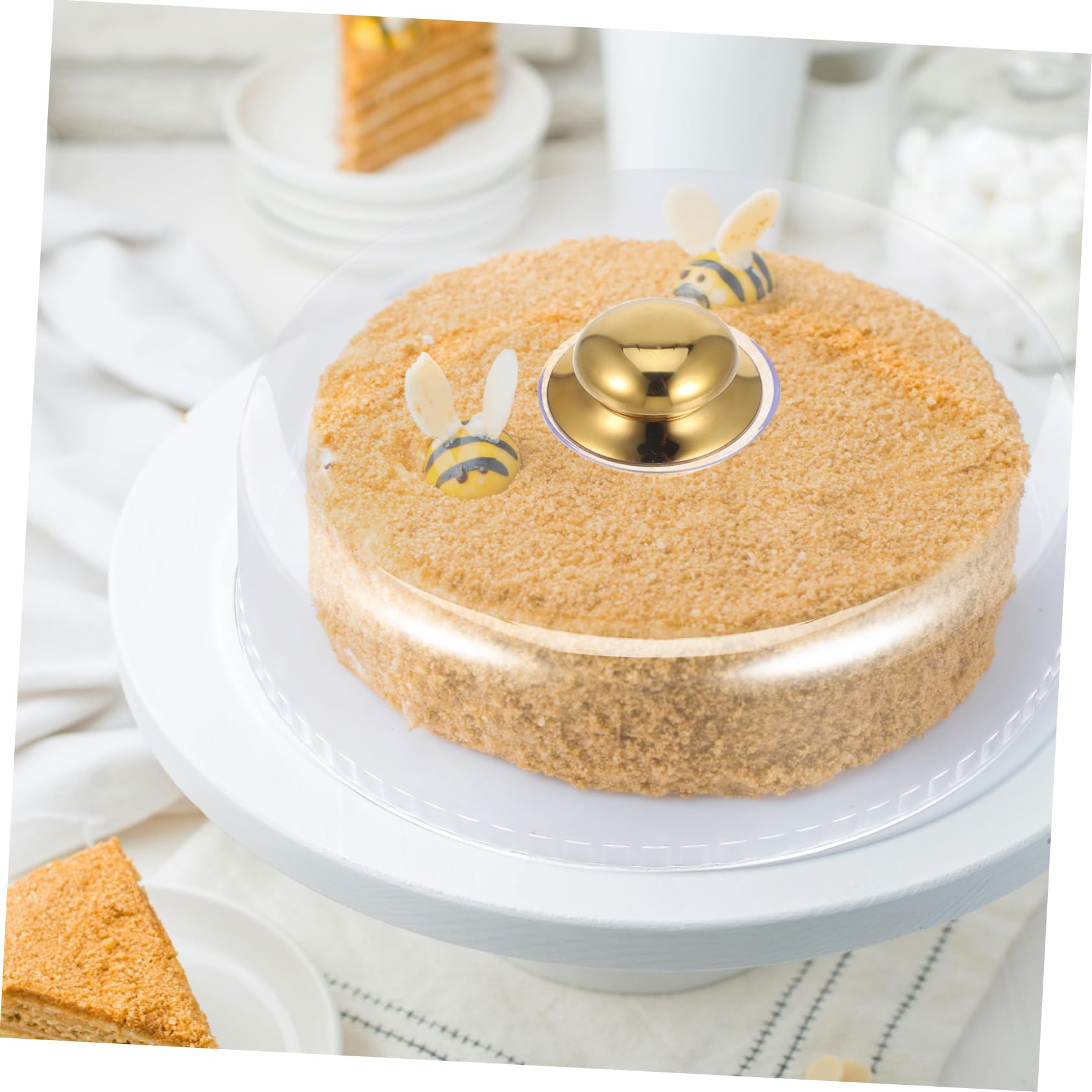 Zerodeko Cubierta De Plástico Transparente para Tartas Cubierta De Cúpula para Tartas De 30 Cm Cubierta Redonda De Acrílico para Soporte De Tartas Campana Redonda para Tartas con