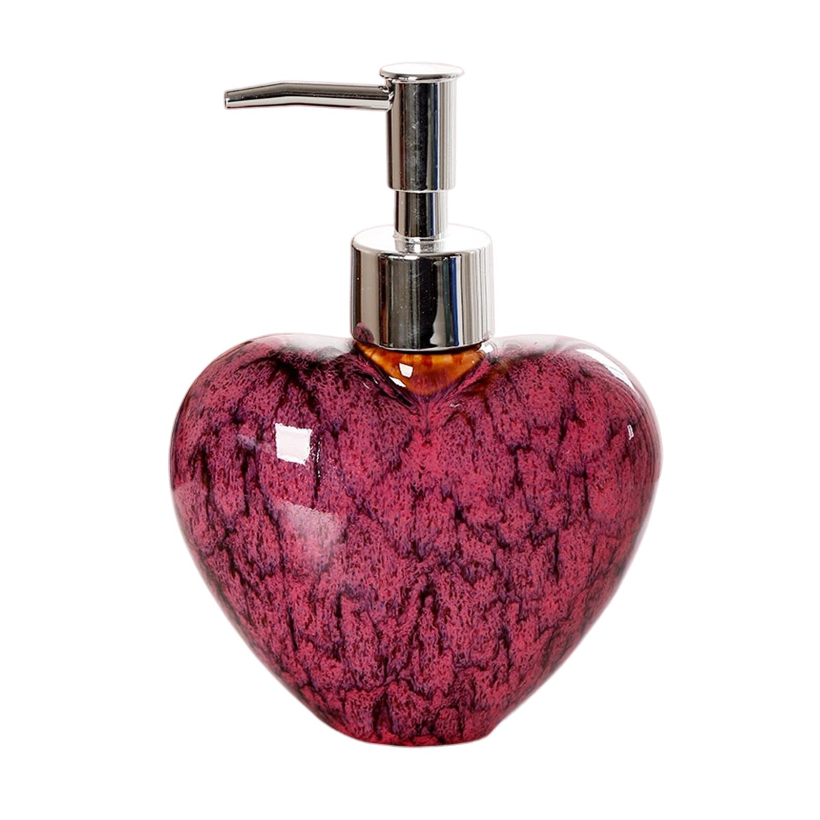 our fave Ceramic Lotion Bottle Heart Shaped Shampoo Makeup Remover Water Storage Bottle Home Bathroom Soap Liquid Container Ceramic Soap Dispenser