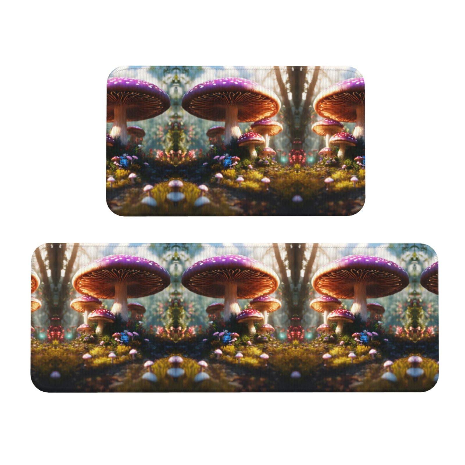 Alfombras de cocina EdWal estilo granja: juego de 2 tapetes de chef cómodos e impermeables