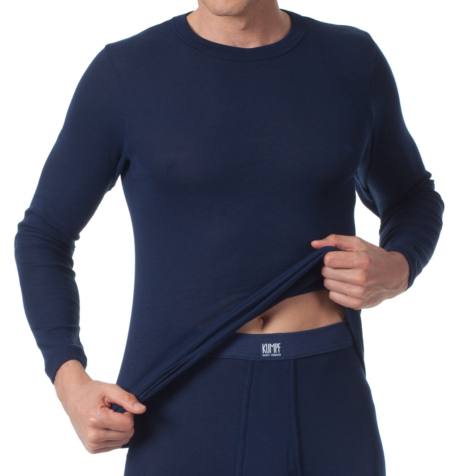 Kumpf 2X Herren Unterhemden 1/1 Arm Dunova Funktionswäsche. 331001163 Fb. Marine und Jeansblau
