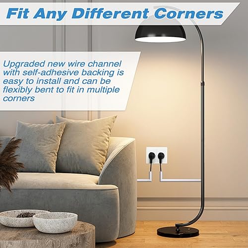 Miniatura 7 de Ocultador de cable de silicona de 39 pulgadas para 1 cable, cubierta de cable autoadhesiva flexible de apertura lateral para cables en TV de montaje