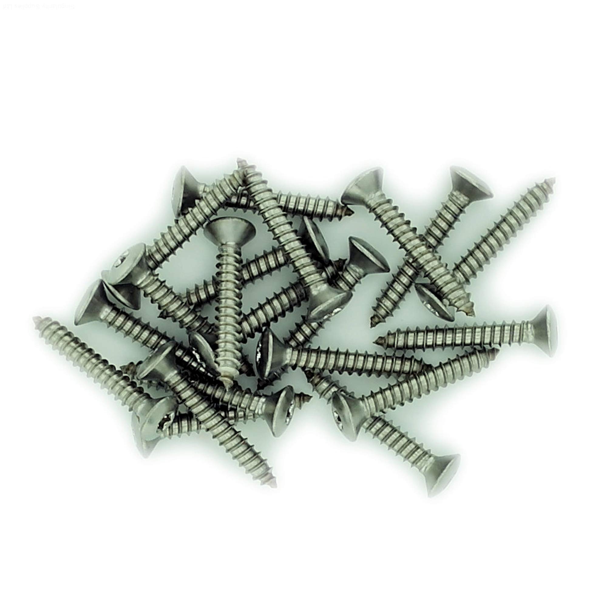 Singularity Supplies No.6 X 0.375 (3.5Mm X 9.5Mm) Tx Raised Countersunk Self-Tapping Screw - Stainless Steel (A2) (Pack Of 20)
