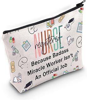 Registered Nurse Cosmetic Makeup Bag RN Thank You Gift New Nurse Gift Registered Nurse Graduate Gift (Registered Nurse Bag)