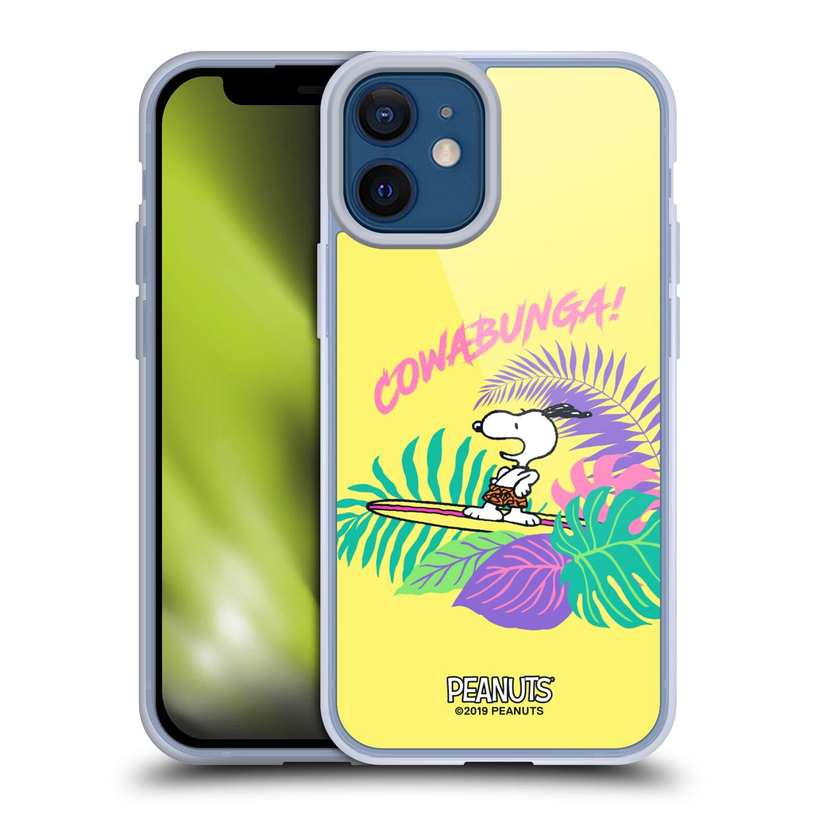 Head Case Designs Licenza Ufficiale Peanuts Cowabunga! Snoopy Aloha Disco Custodia in Gel [Protezione di Grado Militare] Compatibile con Apple iPhone 12 Mini E Compatibile con MagSafe