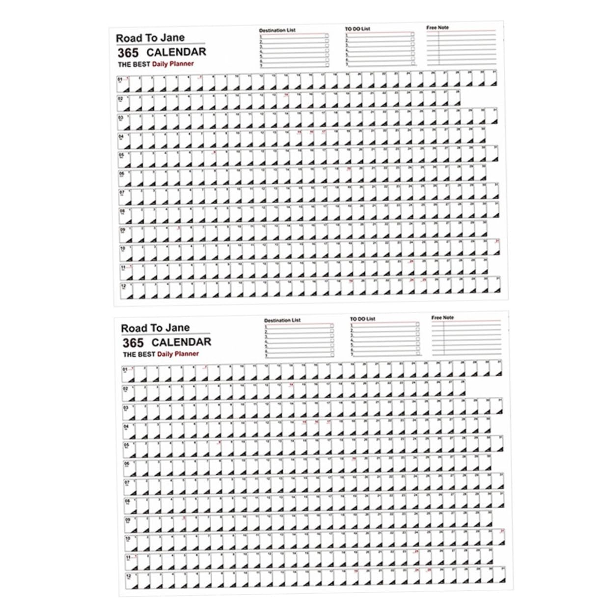VILLCASE 8stücke Wandkalender Planer Poster Für Zuhause Strukturiert Für Büro Und Schule Praktische Wandgestaltung Einfach Zu