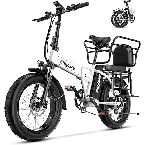 1000W Folding Electric Bike,48V 20AH Removable Battery E Bike,30+MPH,80 Miles Max Range Electric Bike for Adults,20" Fat Tire Foldable ebike,Adult Electric Bicycle for Commute Beach Snow