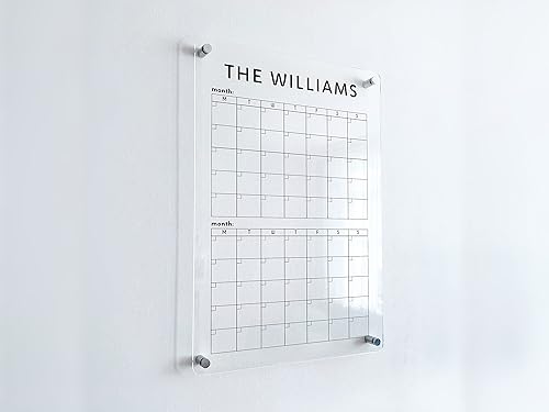 Miniatura 7 de Vertical Two Month Wall Calendar Personalized Planner - Personalized Calendar 2024, Family Calendar 2024 Calendar w Marker, Monthly and Weekly