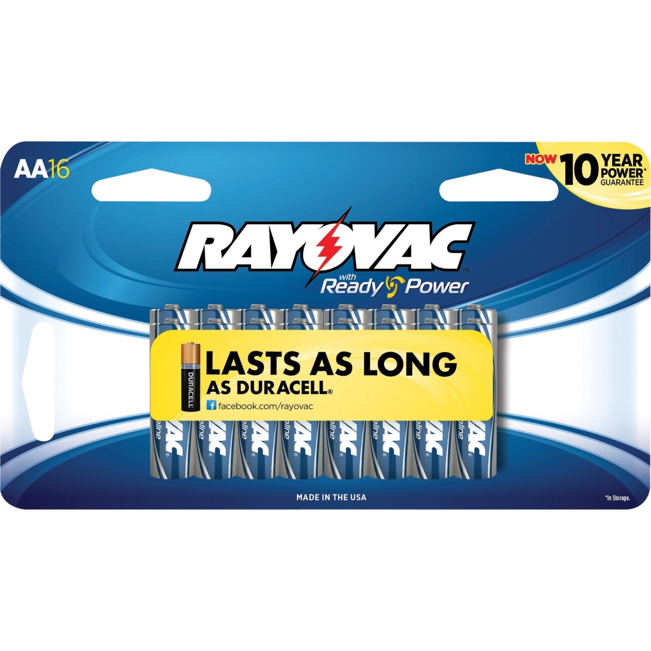 Rayovac Alkaline AA Batteries, 815-16SCF, 16-Pack