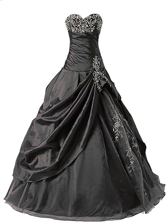 Vantexi Womens Strapless Taffeta Quinceanera Dress Prom Gown