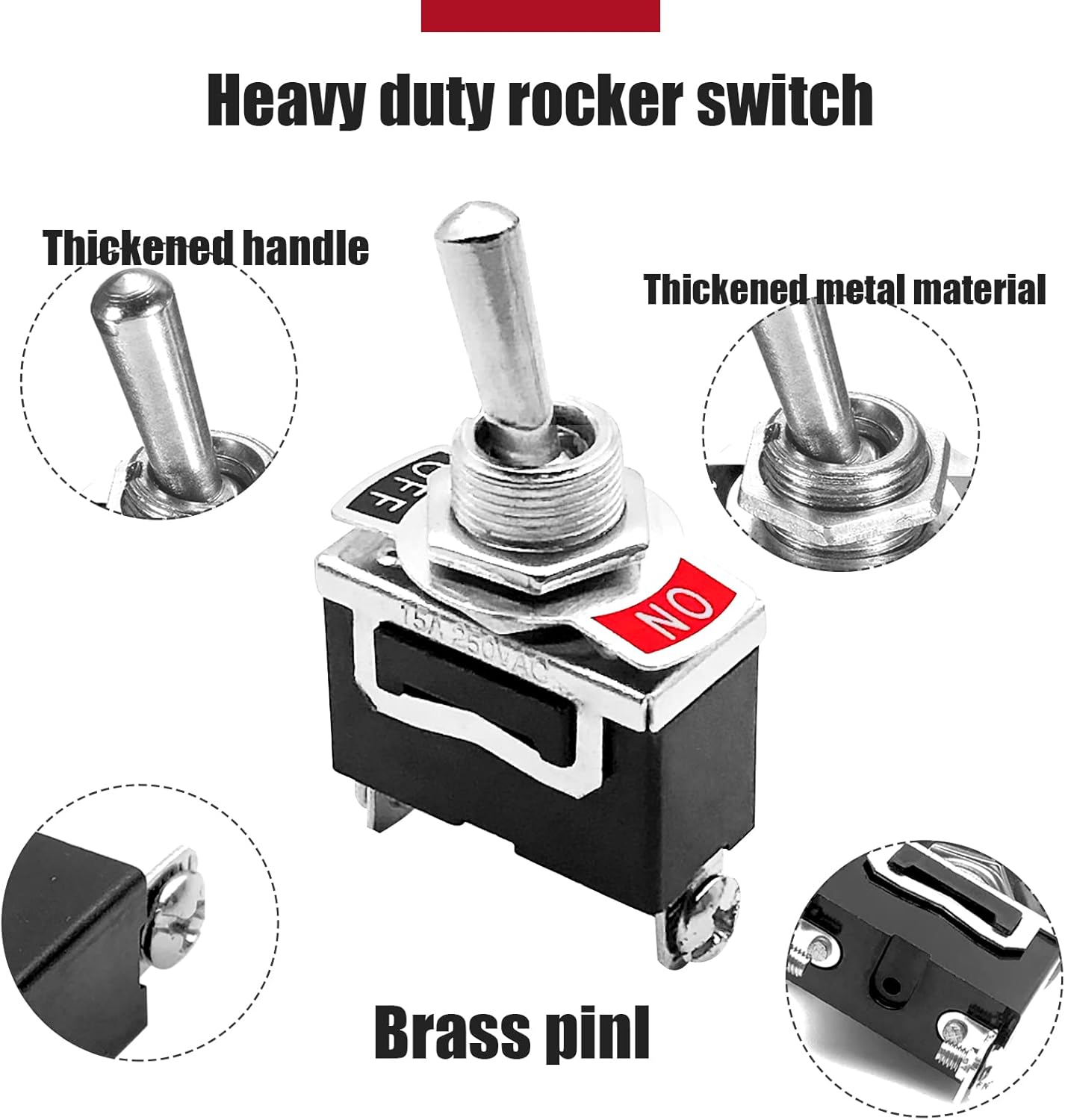 Buy Mini Toggle Handle Switch, Metal Waterproof Handle Switch, Screw