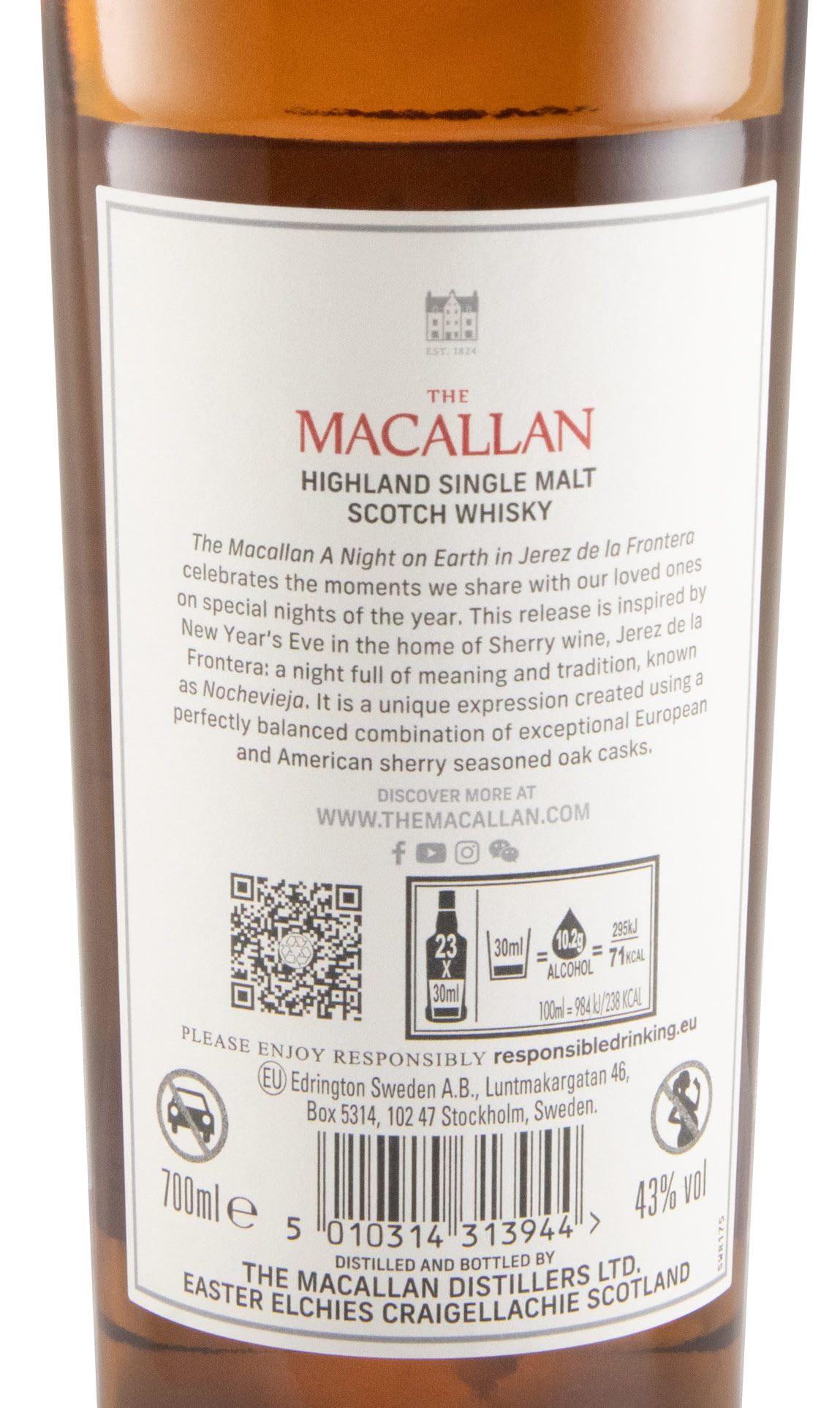 Whisky The Macallan A Night on Earth Jerez 700ml | Amazon.com.br