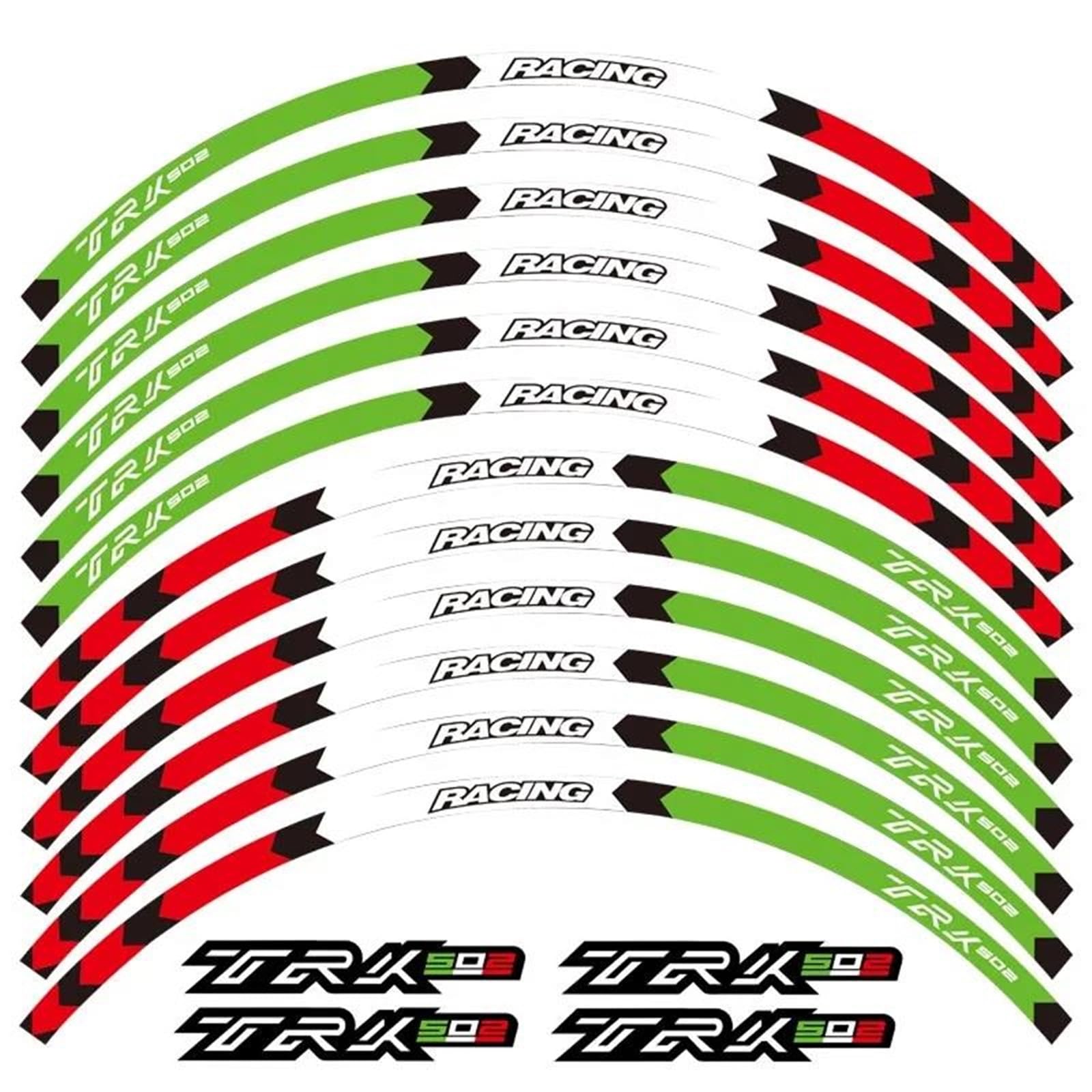 Front Rear Rim Sticker Wheel Decals Reflective Waterproof Stickers for Benelli TRK 502 TRK
