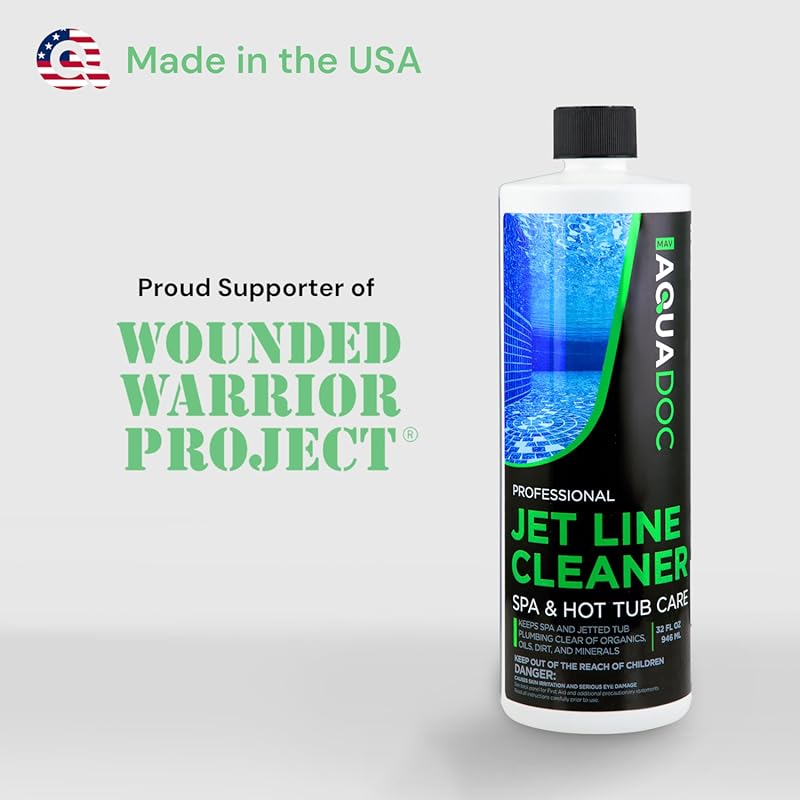 Spa Jet Cleaner for Hot Tub - Spa Jet Line Cleaner for Hot Tubs & Jetted Tub Cleaner to Keep Your Jets Clean - Fast Acting Spa Flush for Hot Tub (Jet Line Cleaner - 1 Quart) 32 Fl Oz (Pack of 1)