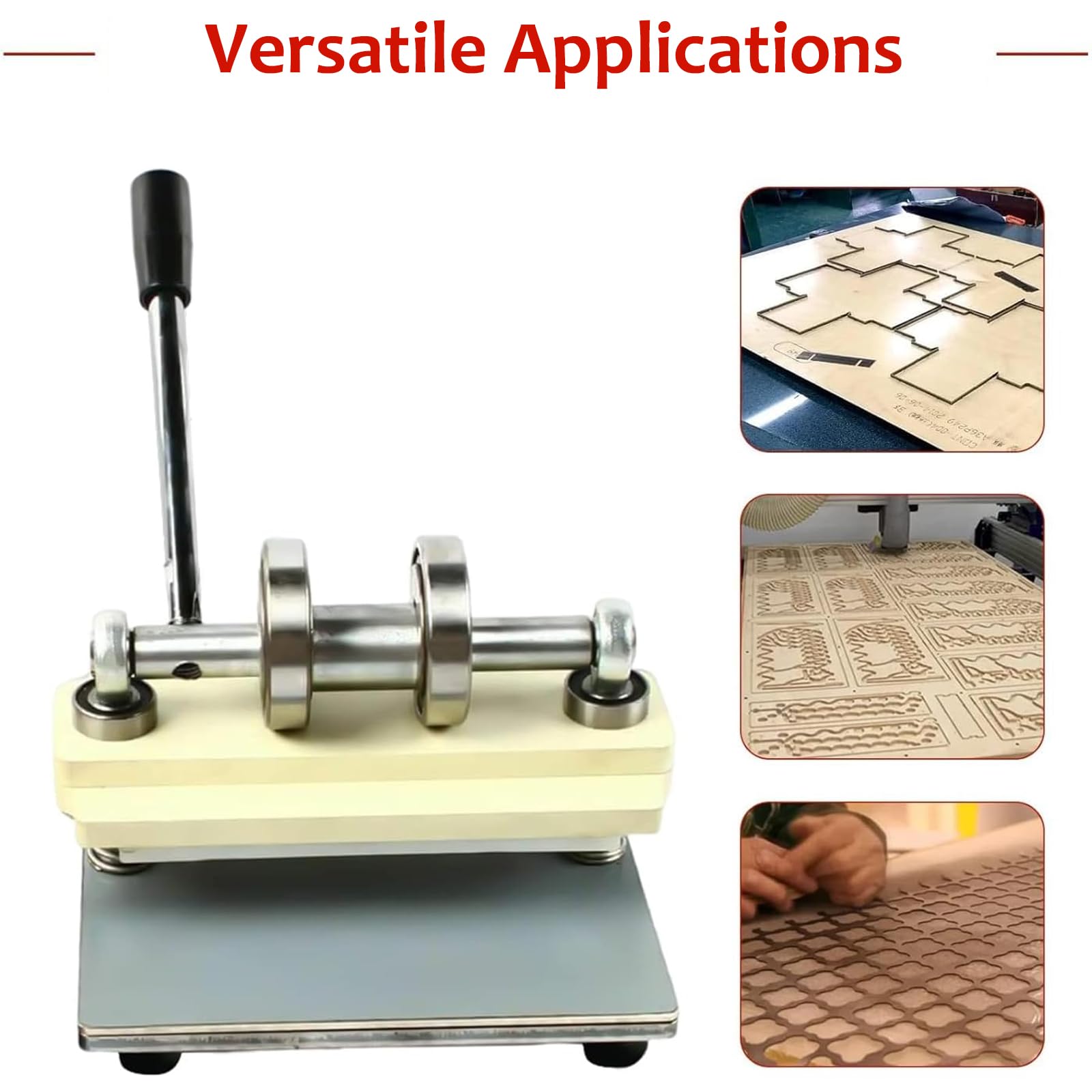 Machine de découpe Manuelle pour Cuir, Outil de découpe de 0,8 T, Largeur d'alimentation de 155 mm, pour Cuir, Papier et Carton.