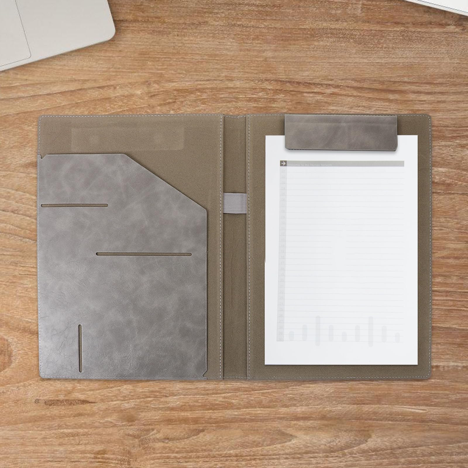Healeved Cartella Portadocumenti Aziendale in Pelle PU A4 Chiusura Magnetica Organizer Multifunzione per Ufficio e Conferenze Porta Documenti Professionale per Viaggi di Lavoro