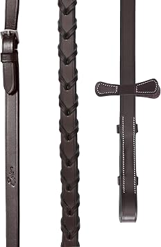 Exion Hunter Anatomic Bridle with Padded Crown & Braided Leather Reins