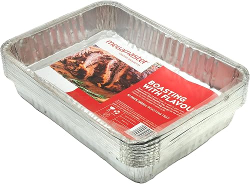 Megamaster Aluminium Foil Tray 10-Piece Set, Large