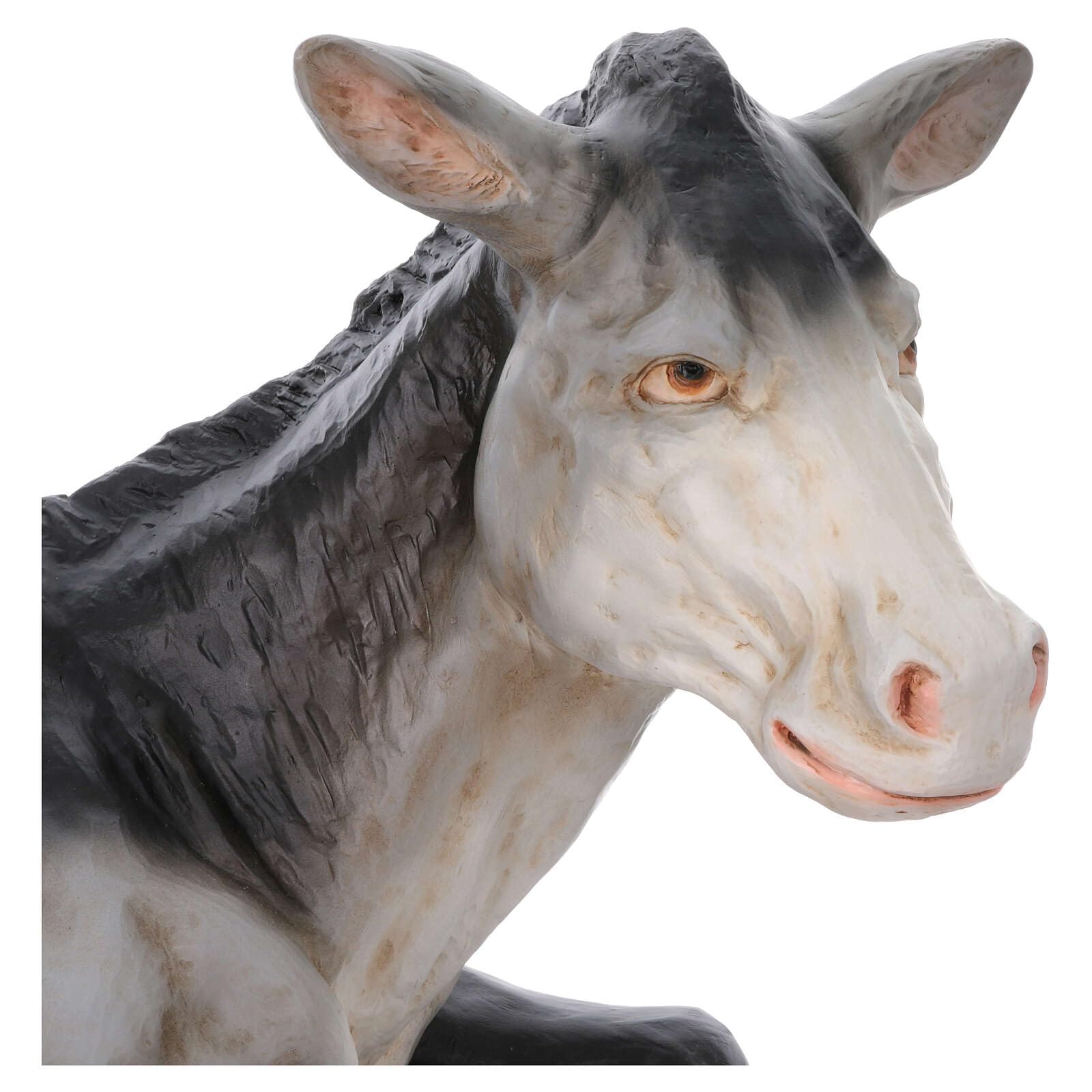 Holyart Donkey fibreglass statue for OUTDOOR Nativity Scene, h 65 in