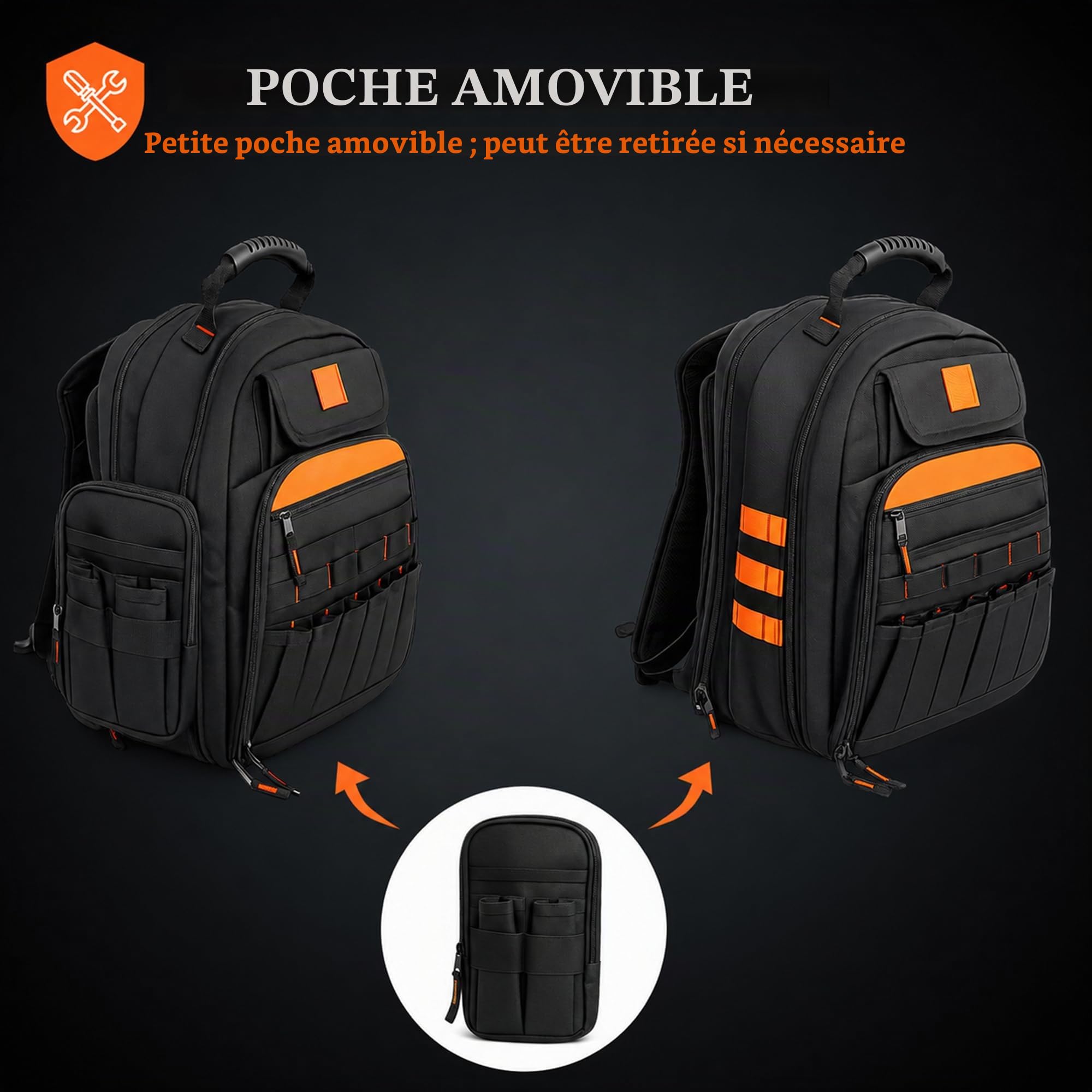 Sac à dos à outils de haute performance portable pour outils