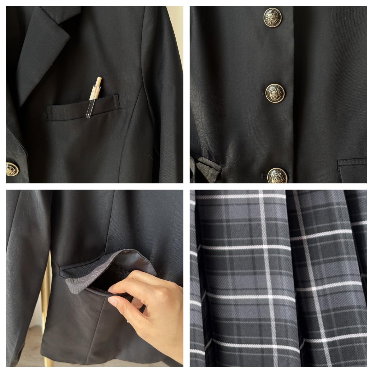 Amazon.co.jp: [COSSA] コスプレ 制服 ブレザー jk 女子高校生
