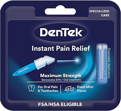 DenTek Instant Oral Pain Relief Maximum Strength Kit for Toothaches | 50 Count