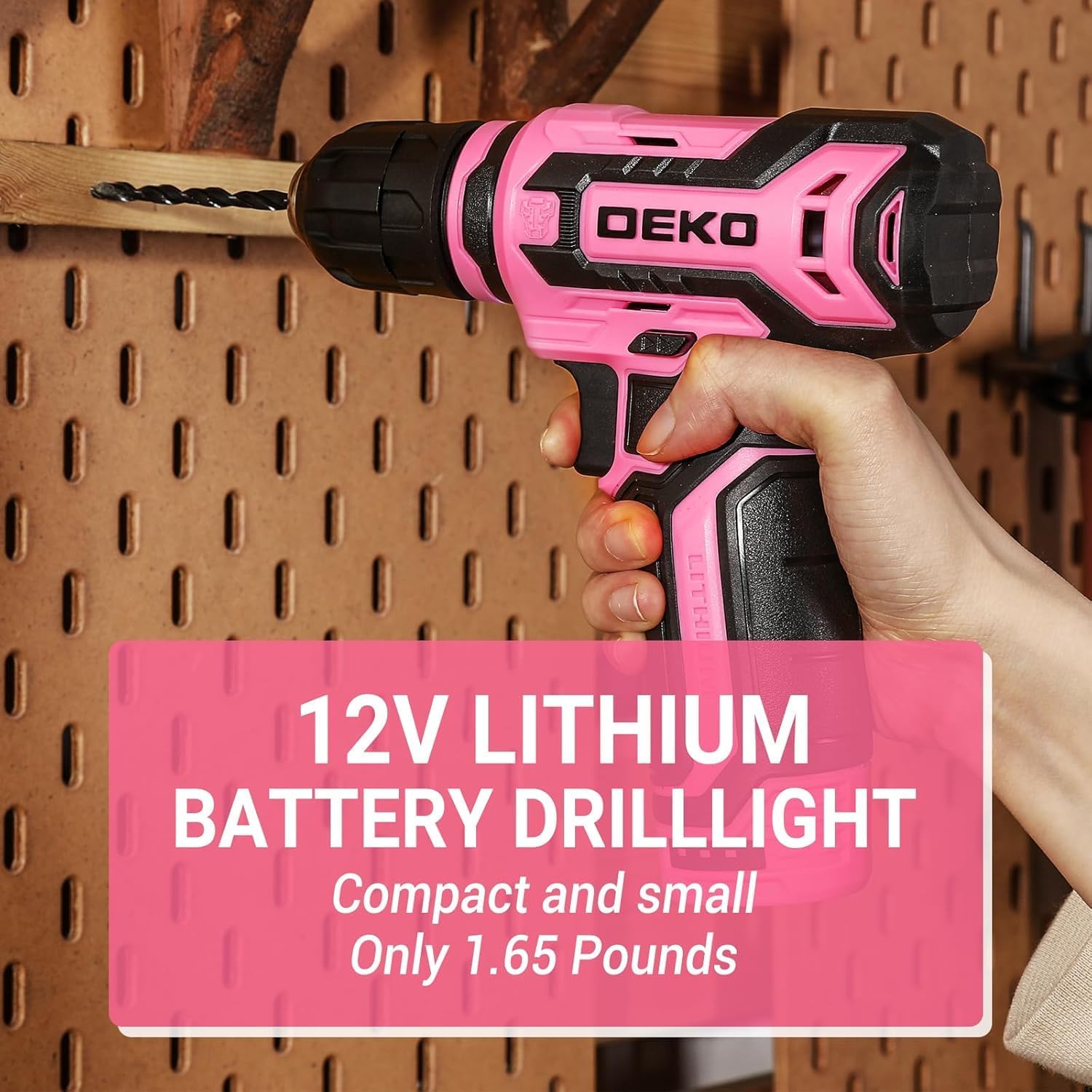 Akku-Bohrschrauber DF333DWAP2, 12Volt (pink/schwarz, 2x Li-Ion Akku 2,0Ah