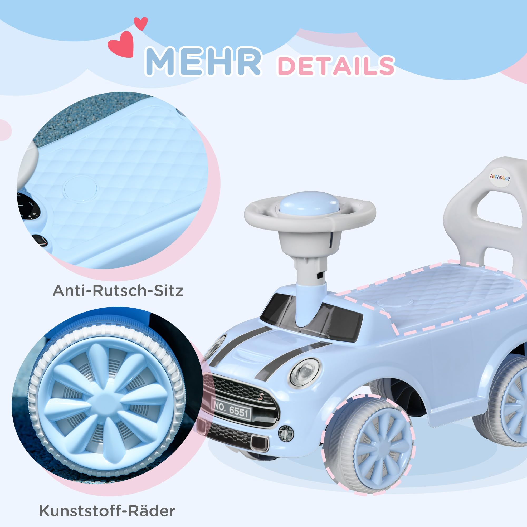 AIYAPLAY auto a scivolo per bambini, auto per bambini con