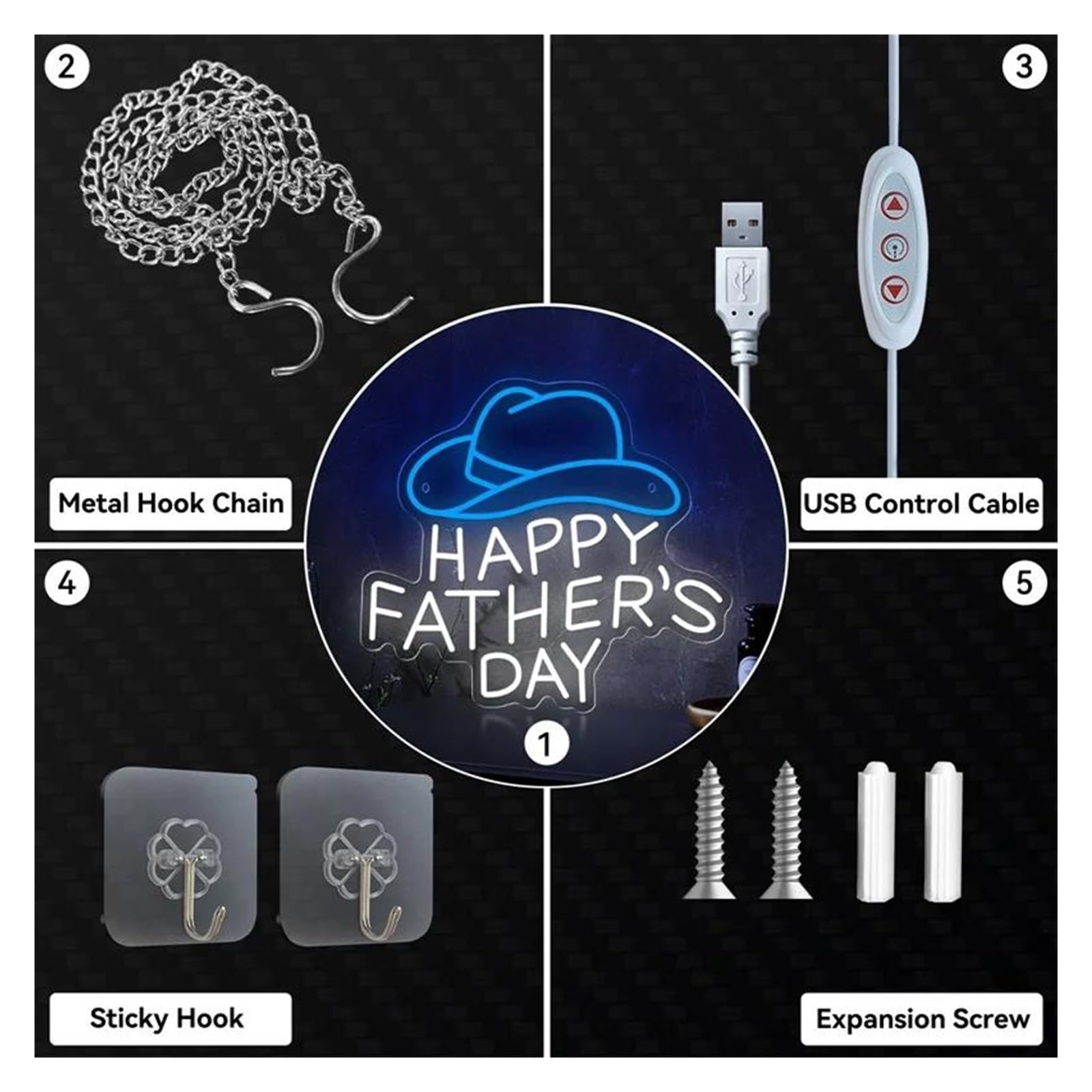 Luci al Neon Da Parete Insegna Luminosa Al Neon A LED Per La Festa Del Papà, In Acrilico, USB, Per La Casa, Il Soggiorno, Le Feste, La Decorazione Da Parete