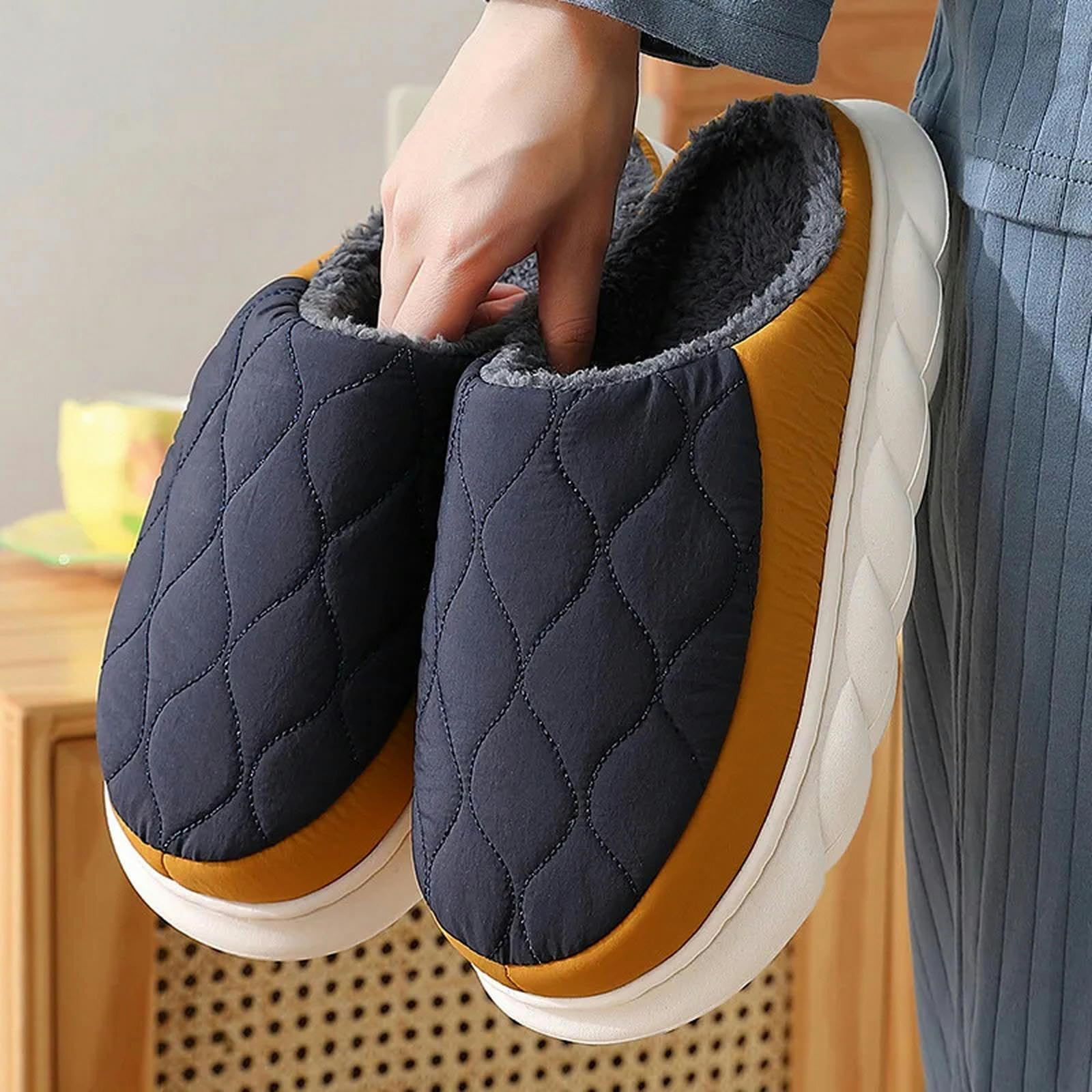 Pantofle zimowe zimowe zimowe spodnie z podeszwą Pinte Pantoffes Schlafzimmer Pantoffes Schlafzimmer Pantoffeln