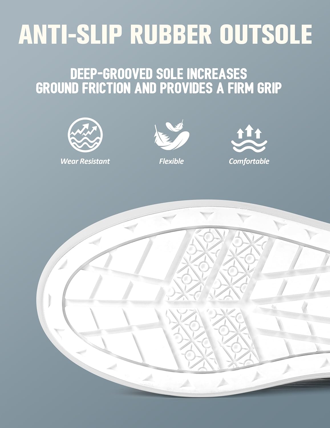 Trudave Deck Boots for Men, Waterproof Rain Boots with High Traction, Slip On Saltwater Fishing Boots Neoprene Rubber Ankle Boots for Boating Sailing - Image 6