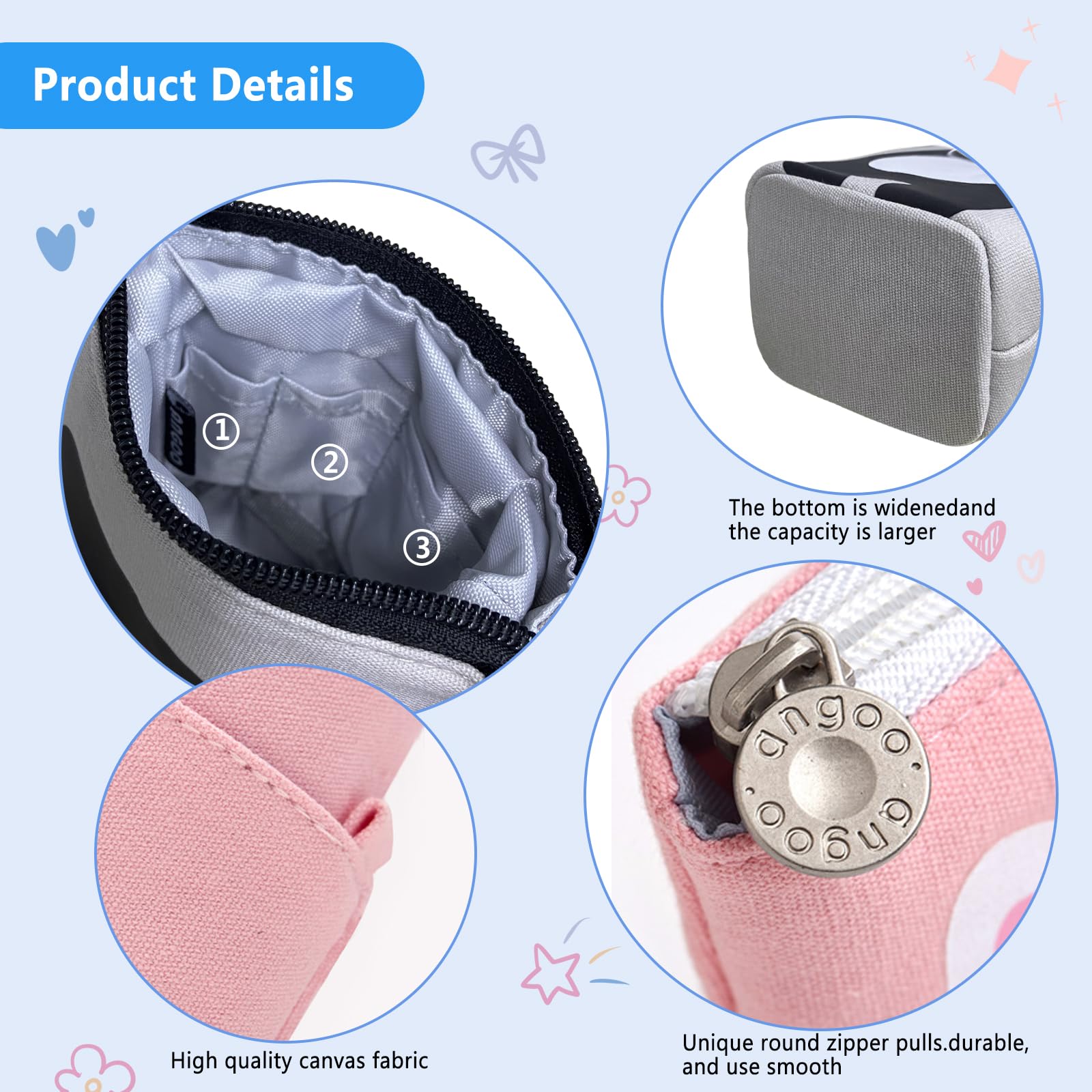Astuccio telescopico per matite, portapenne in tela, con motivo a gatto, per ragazzi, ragazze, studenti e forniture per ufficio (orso spettacolo