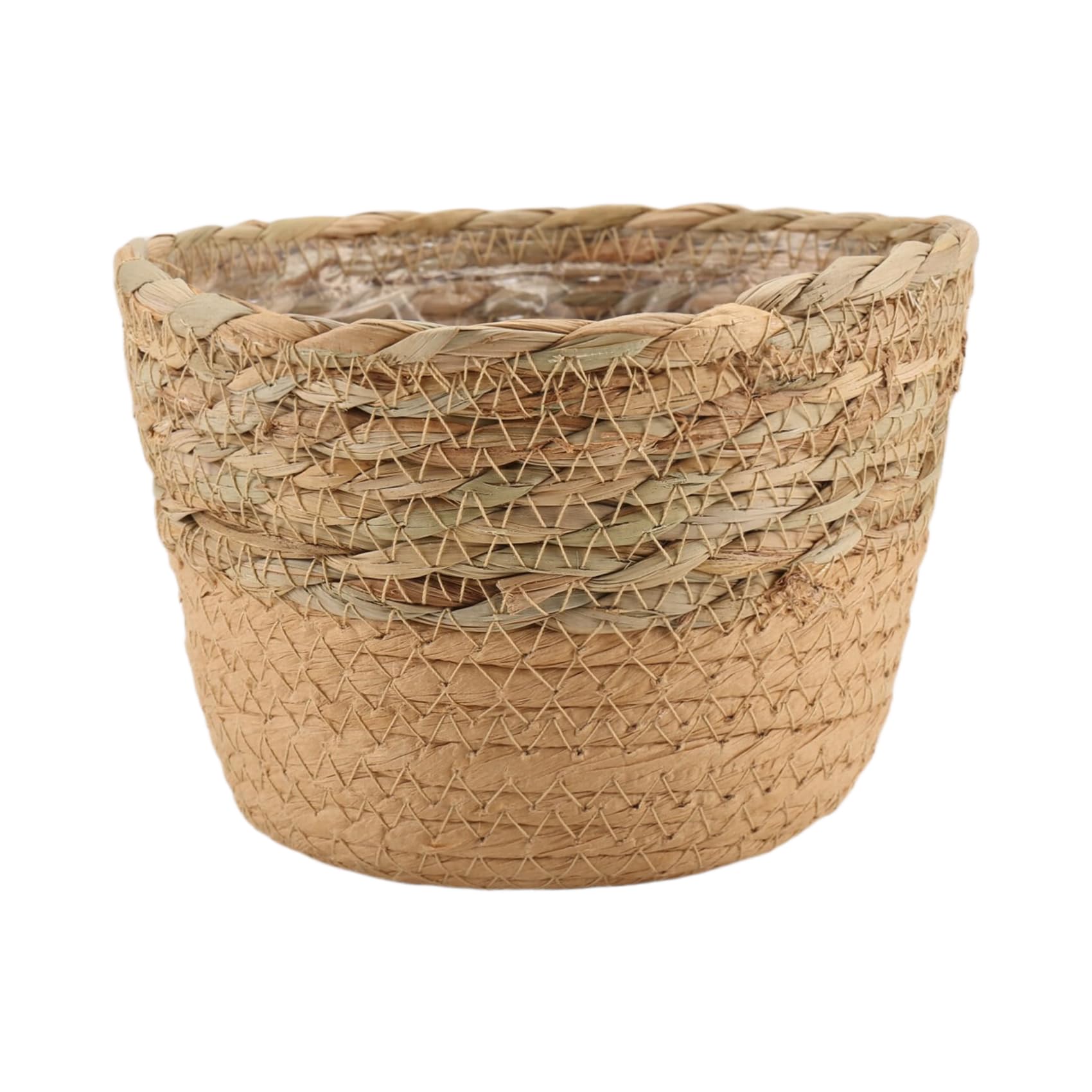 Kopinma Woven Planter Basket, Straw Weaving Flower Plant Pot, Rattan Flowerpot with Waterproof Layer - Image 4