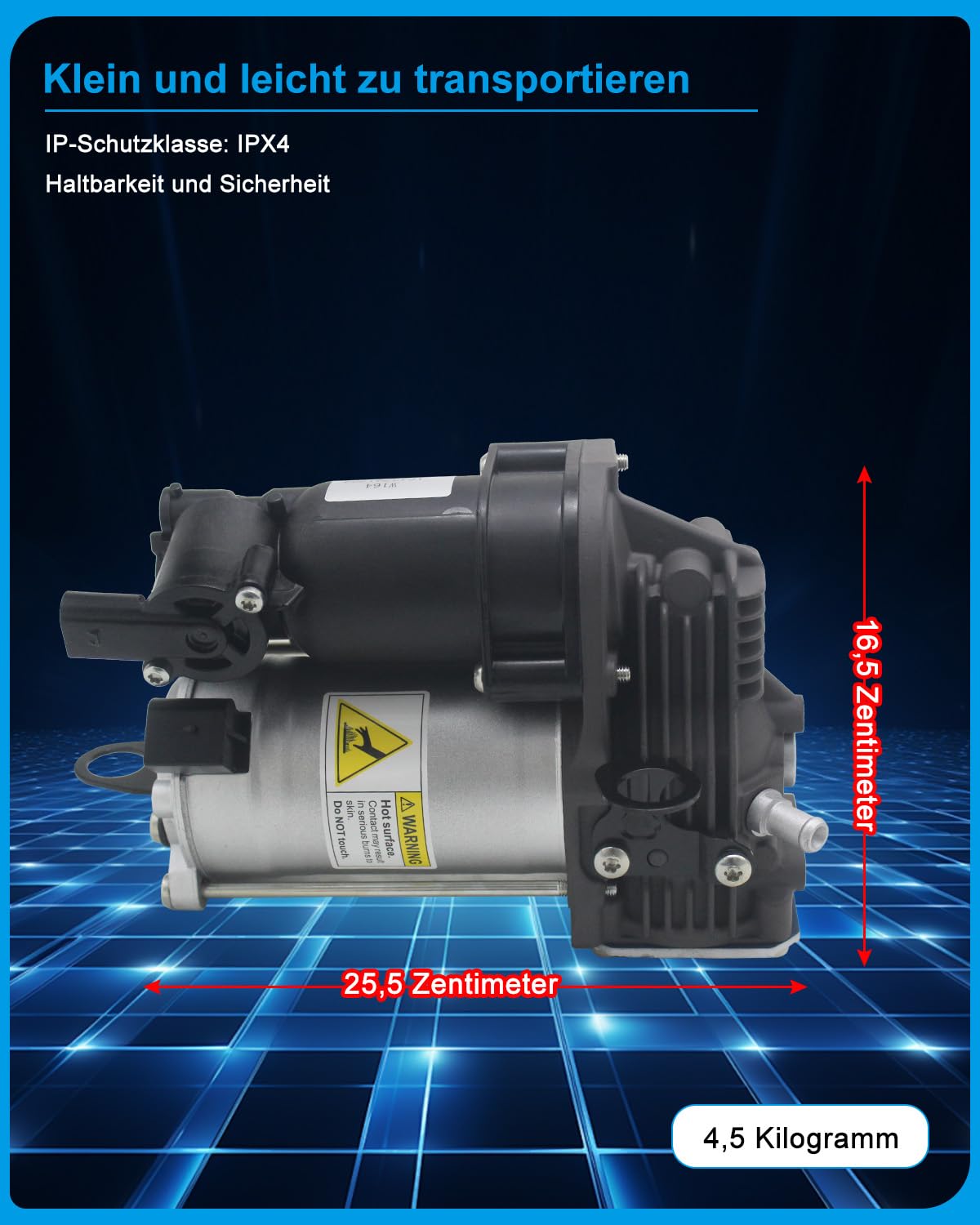 Pompe de compresseur de suspension d'air pour Mercedes - Benz w164 x164 gl350 gl450 gl550 ml350 ml450 ml500 ml550 ml63amg 2006-2012 1643201204 a1643200504