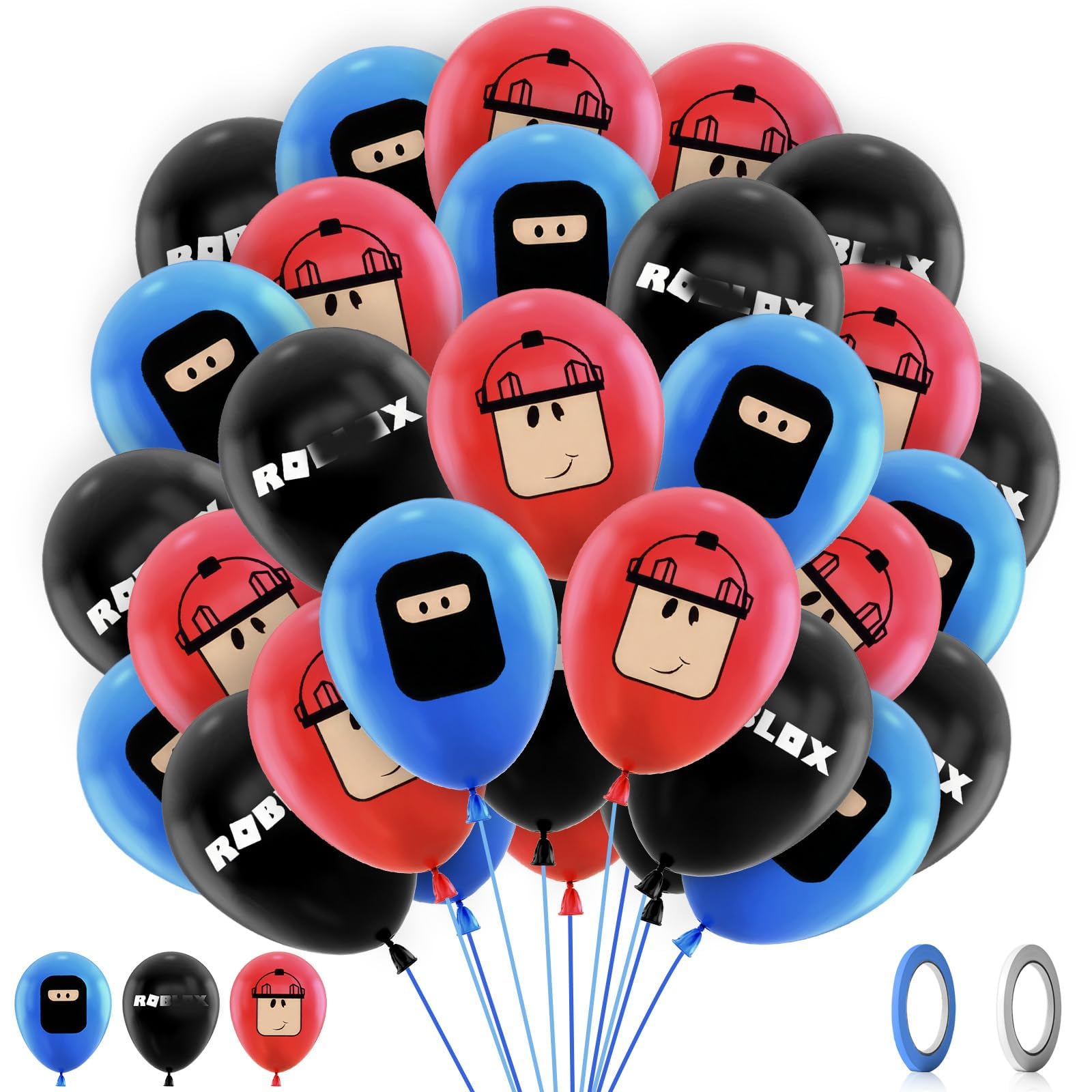 Ro-Blox BirthDAY DecoratioNS for Girls Boys- 32pcs Robl BirthDaY BallOOnS DecorationS, Latex Balloons for Kids, Happy BirthDay Balloons, Party BalloonS Supplies for Theme Happy BirthDay DecorationS