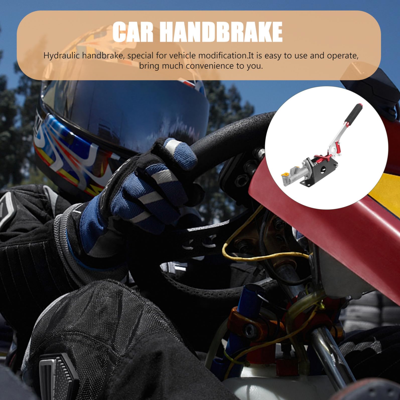 INOOMP Freno de Mano Hidráulico para Coches Drift y Carreras, Palanca de Freno de Aleación de Aluminio Resistente, Accesorio Automotor Compatible para Modificación y Color Aleatorio