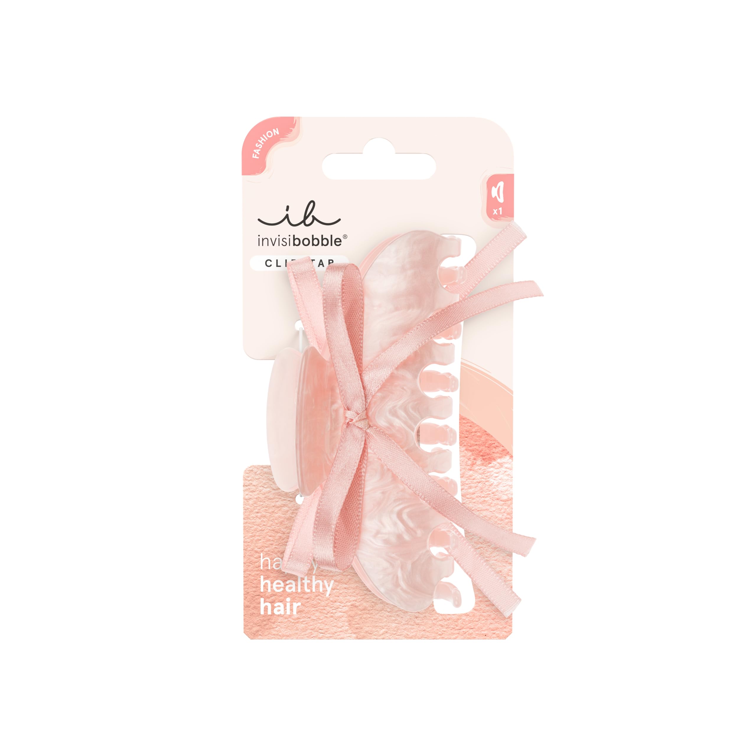 invisibobble - CLIPSTAR L Coquette Girl - Large Pink Bow Hair Claw Clip - Stylish, Feminine and Trendy Claw Clip with Secure Hold and Respect for Hair