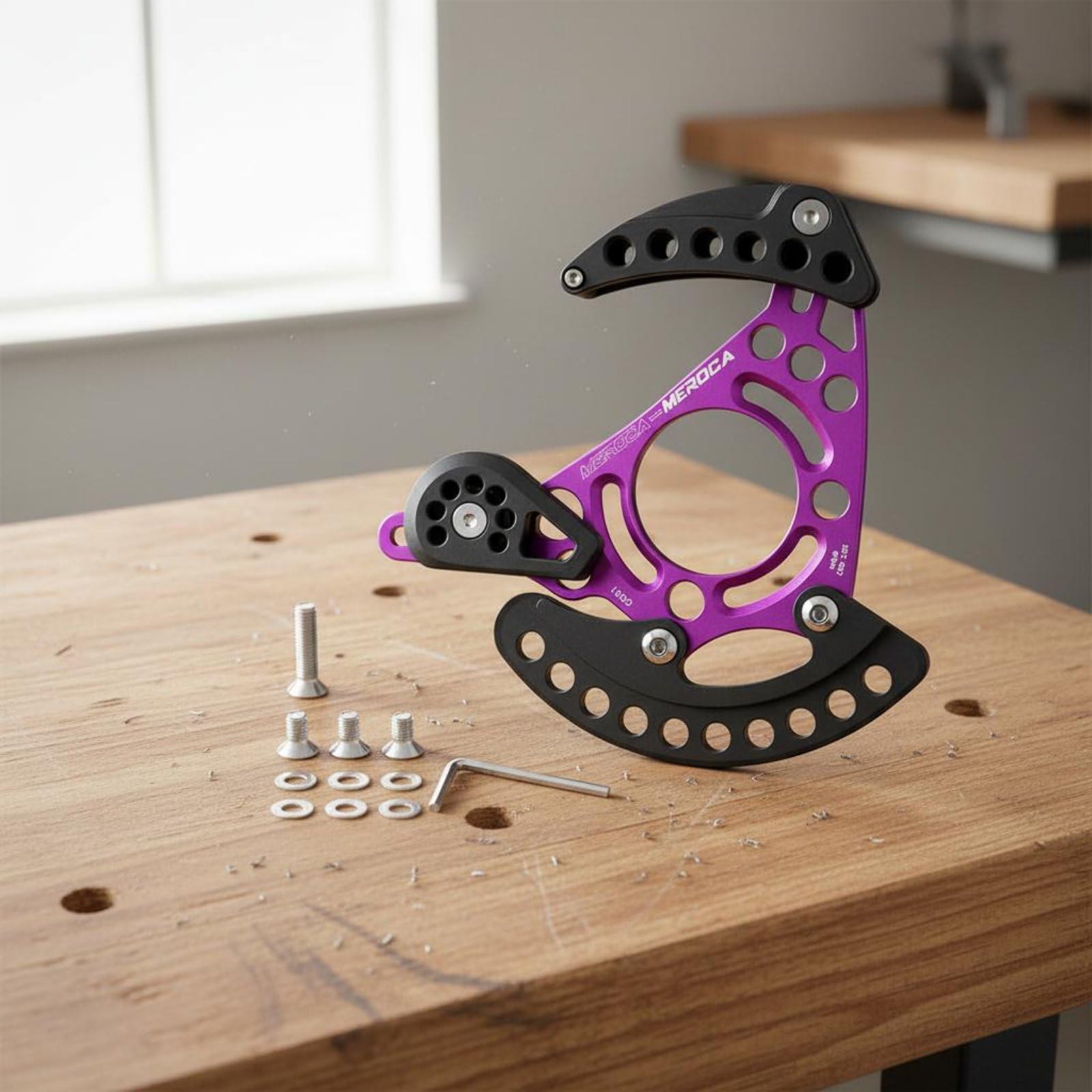 predolo Stabilizzatore Catena Monocorona Lega di Alluminio Guidacatena per Mountain Bike Lavorazione CNC Tendicatena per Bici da DH Downhill, Fuoristrada