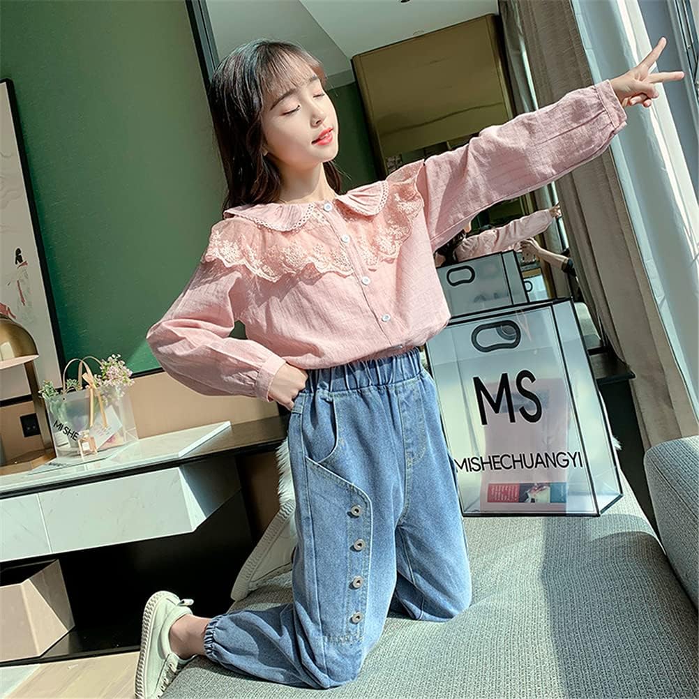 Amazon | [ZXCVWWE] 女の子用の上下セット 子供服 シャツ+パンツ