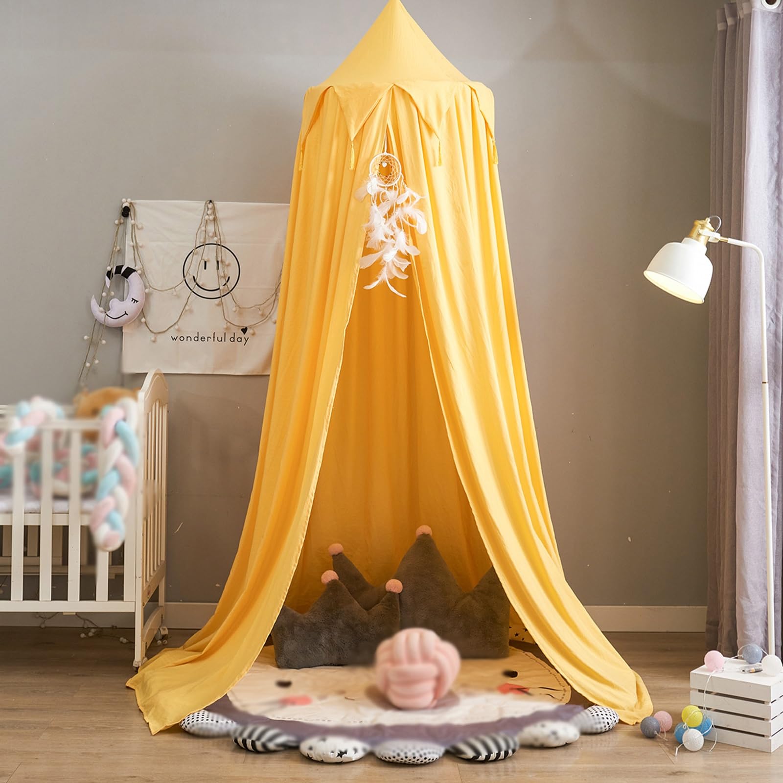 Moustiquaire de lit dôme double couche pour stopper les insectes sur lit king size