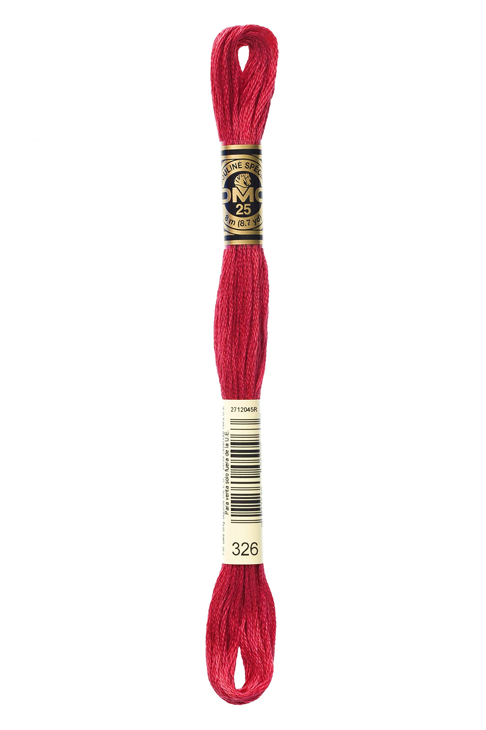 DMC 117-326 Mouline Stranded Cotton Six Strand Embroidery Floss Thread, Dark Rose, 8.7-Yard