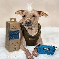 Vista 170 de Best Pet Supplies - Bolsas para limpieza de excremento de perro, rollo de repuesto, uso en exteriores, a prueba de fugas y desgarros, plástico