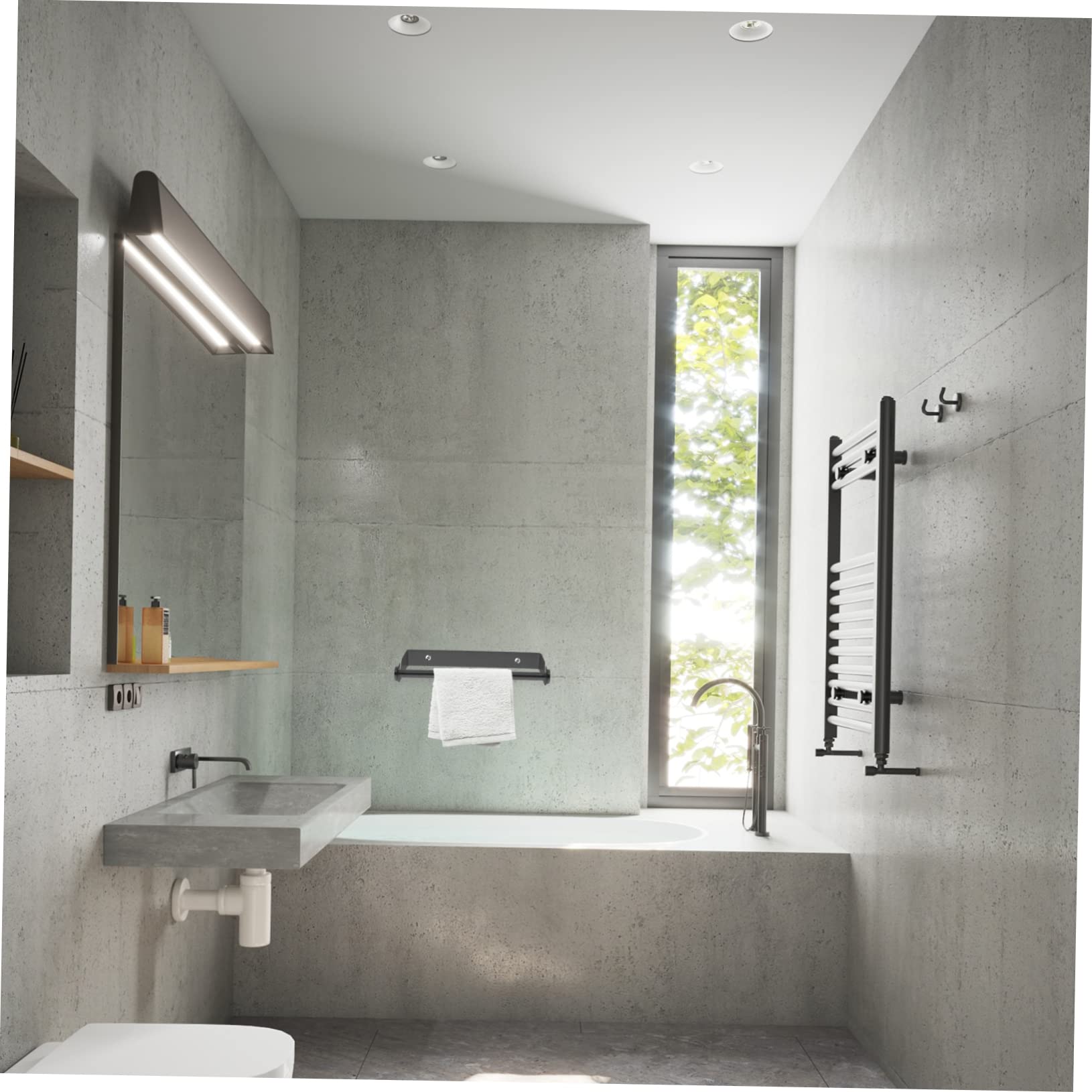DRELD Portasciugamani Vintage - Acciaio Inox Con Base Porcellana, Diametro 157mm, Per Bagno