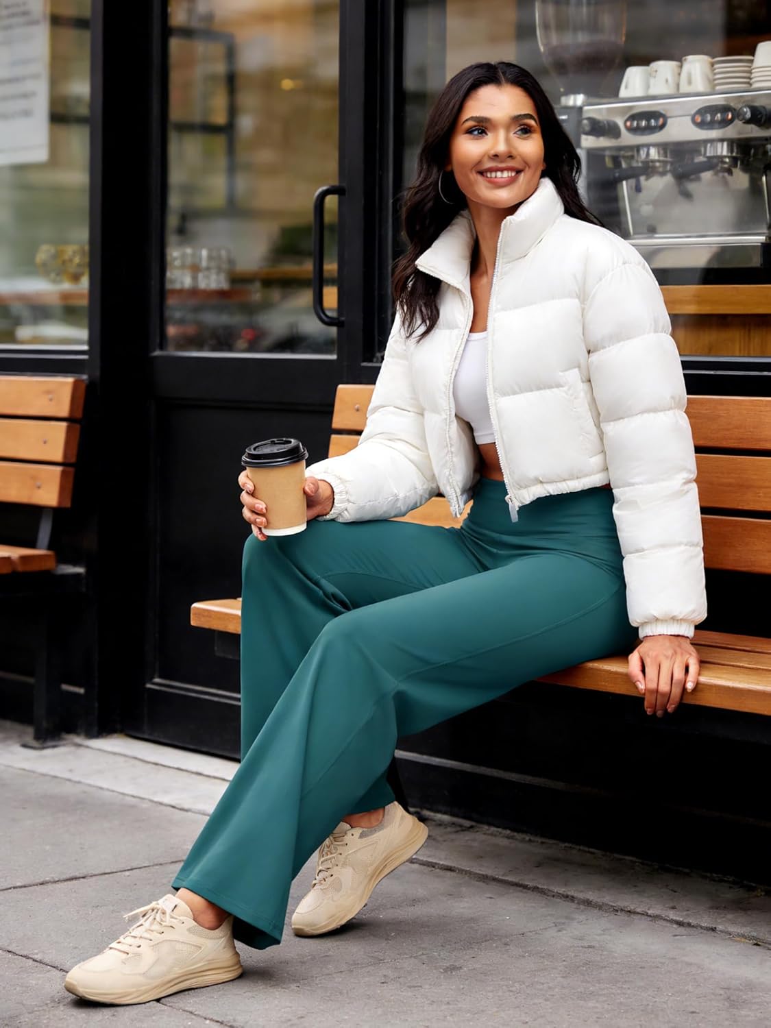 CADMUS Yoga Pants for Women Wide Leg Trousers High Waist Stretch Casual Lounge Sweatpants - Image 3