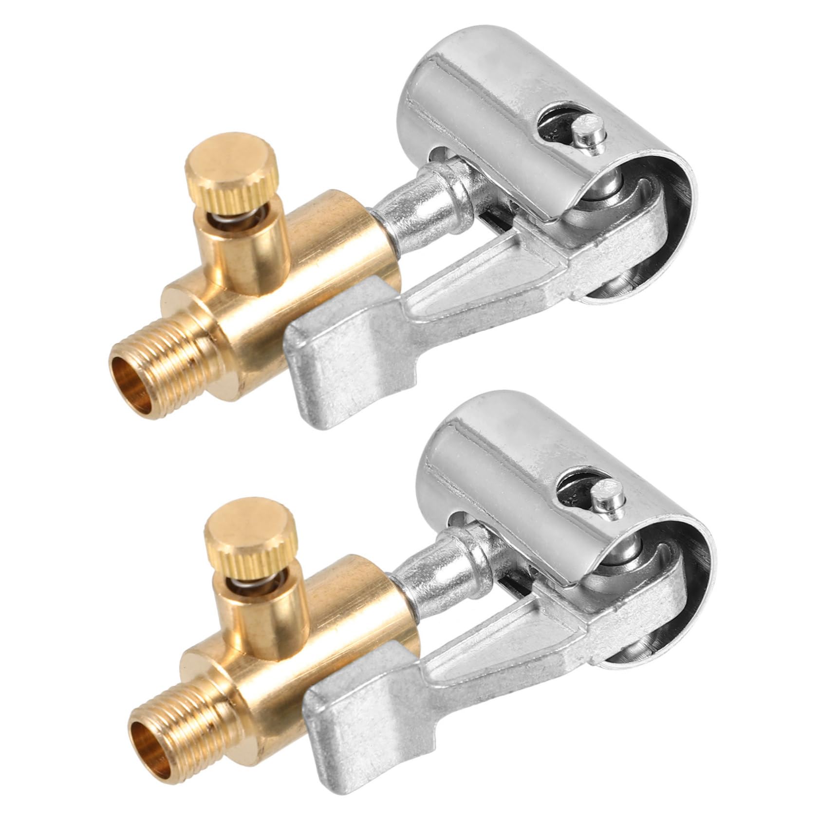 HAPINARY 2pcs Tire Air Chuck Quick Connect Locking Air Chuck for Car Bike Motor Inflator Brass Construction