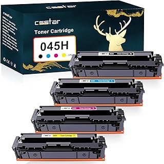 CSSTAR Compatible Toner Cartridge 045 Replacement for Canon Toner 045 CRG-045H Work with Color ImageCLASS MF634Cdw MF632Cdw LBP612Cdw LBP613Cdw MF632 MF634 Series Printer (CRG045H-BK/C/M/Y, 4 Pack)