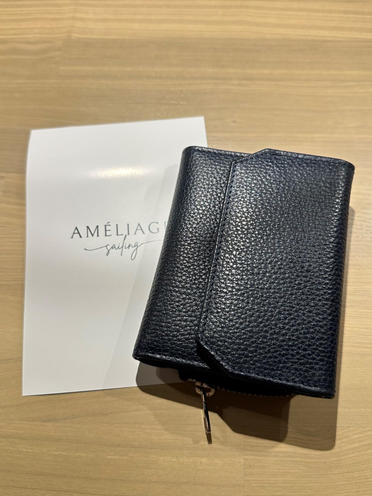 Amazon [améliage] ミニ財布 メンズ レディース【姫路レザー日本製】三つ折り財布 本革 コンパクトなのに大容量(モス
