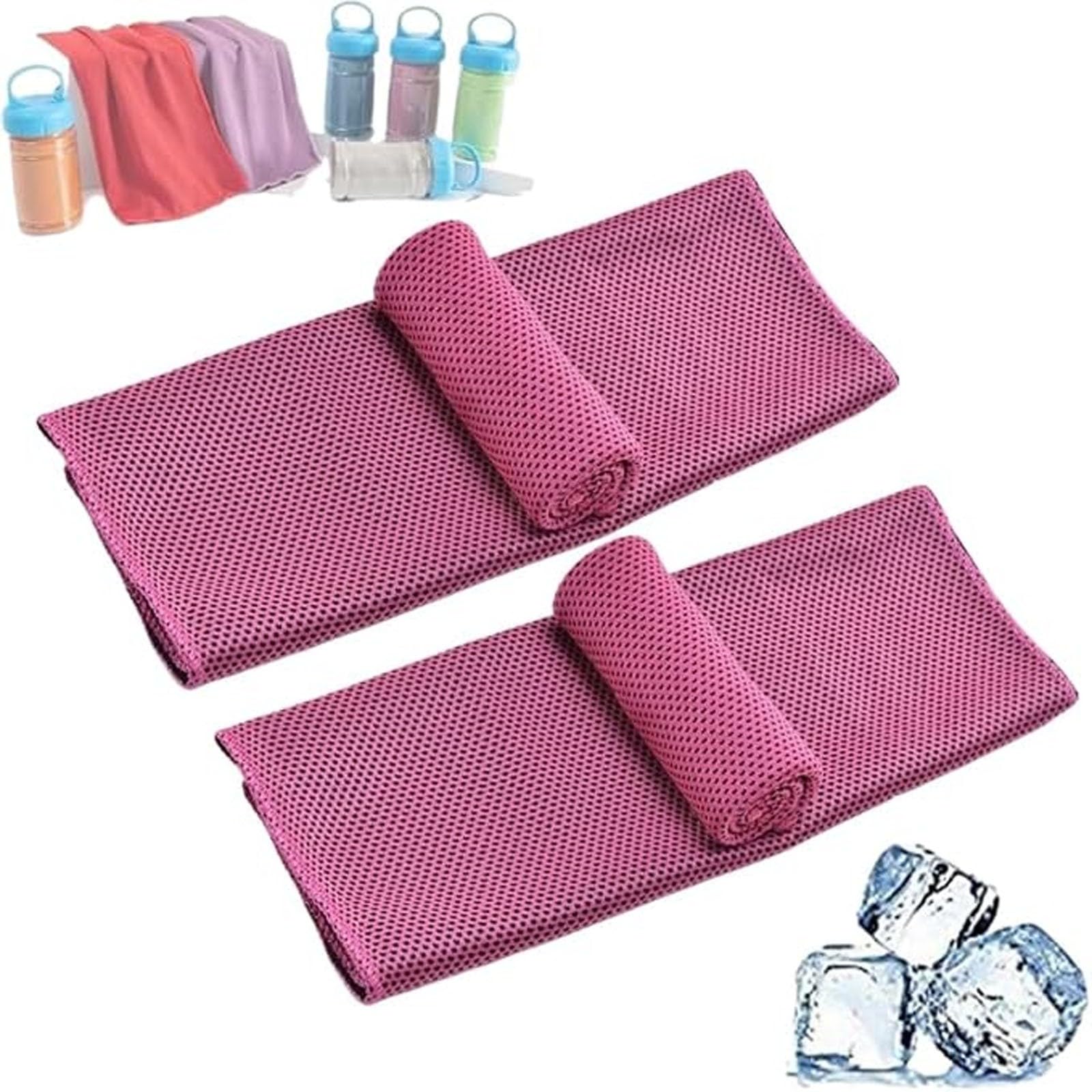 Serviette Rafraîchissante, Serviette Rafraîchissante Avec Poche À Glace, Serviette Glacée, Serviette Pour Absorber La Transpiration Au Niveau Du Cou Et Du Visage, Idéale Pour Le Yoga Et Le Sport G