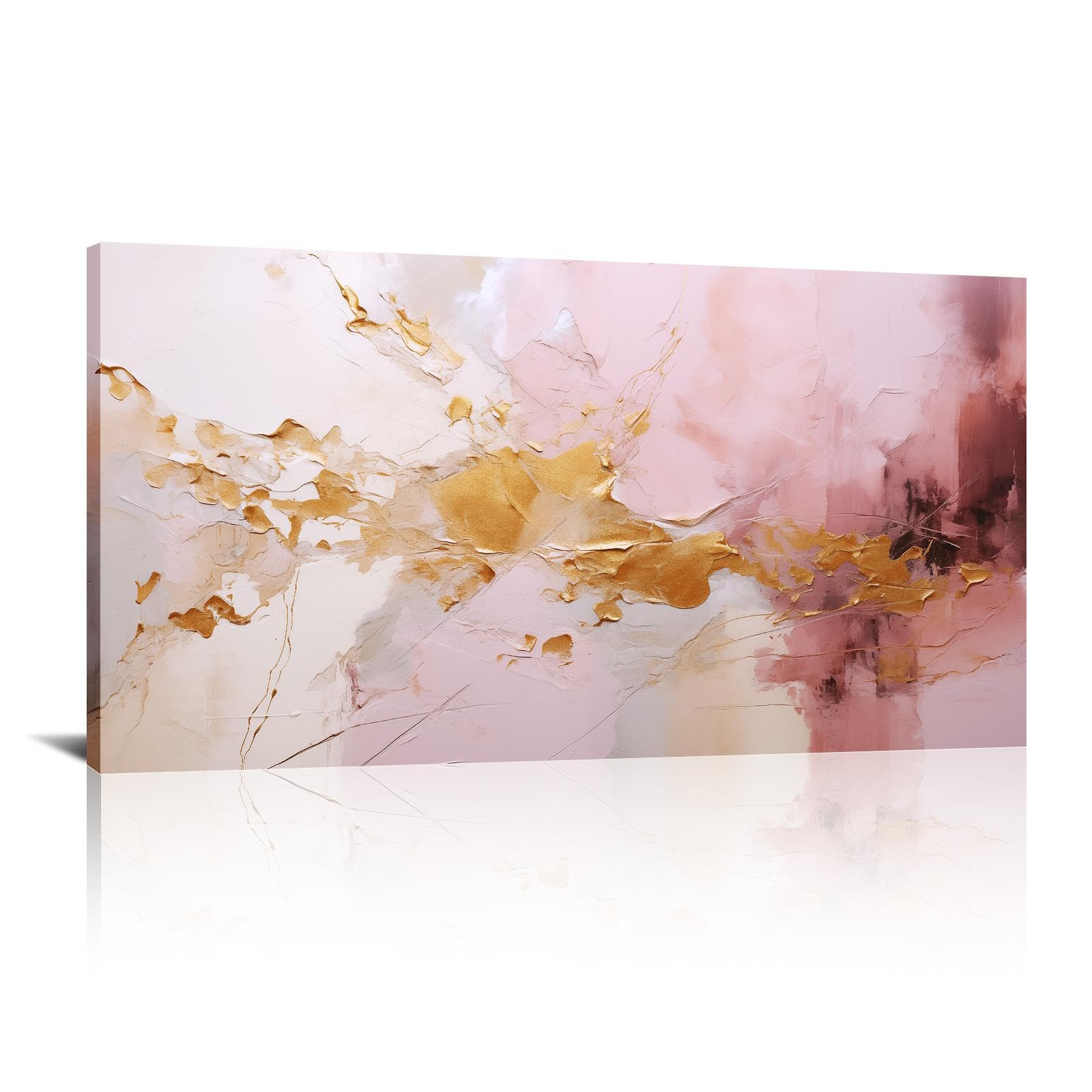 Tableau mural encadré 80x164cm : impression sur toile marbre abstrait - 8