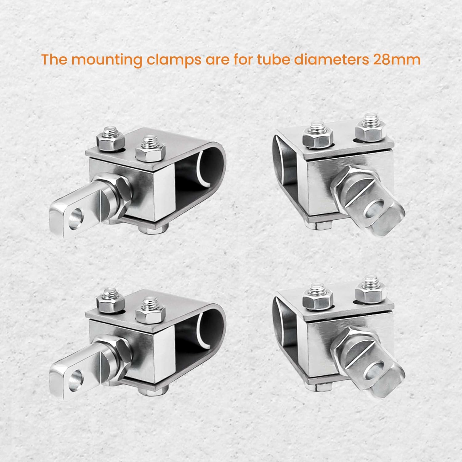 maXpeedingrods for Harley U-Clamp Frame Mount Struts, Universal Sidecar Installation U-Clamp Frame Mounts Struts Kit